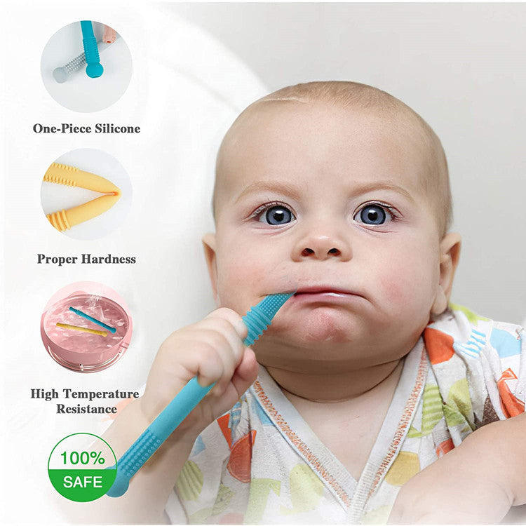 The Teether That Actually Works (And Saves Your Fingers From Biting!) Silicone Hollow Teething Tube