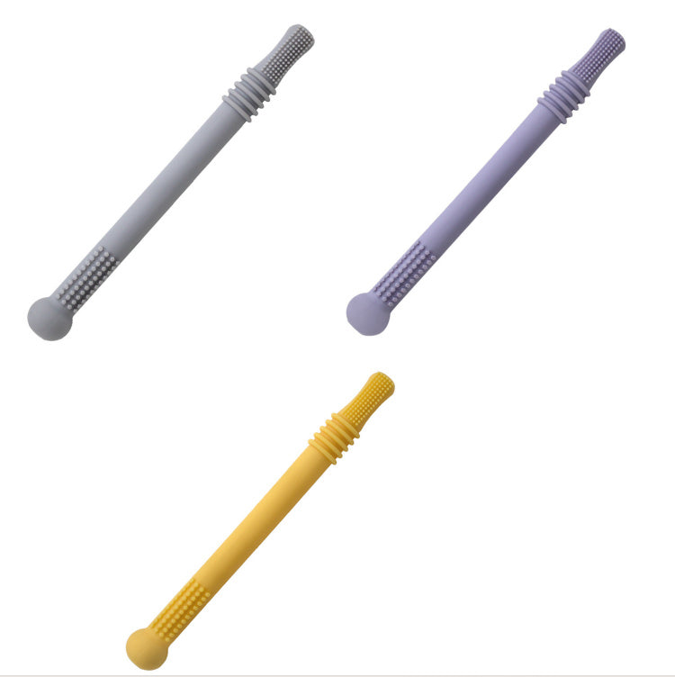 The Teether That Actually Works (And Saves Your Fingers From Biting!) Silicone Hollow Teething Tube