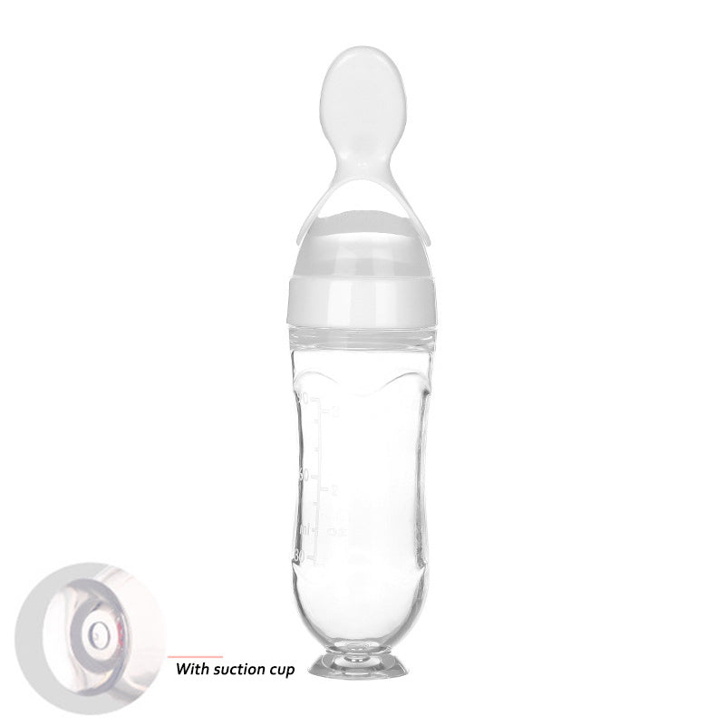 Genius Baby Feeding Bottle-Spoon – Mess-Free & Super Safe for Tiny Tots!"