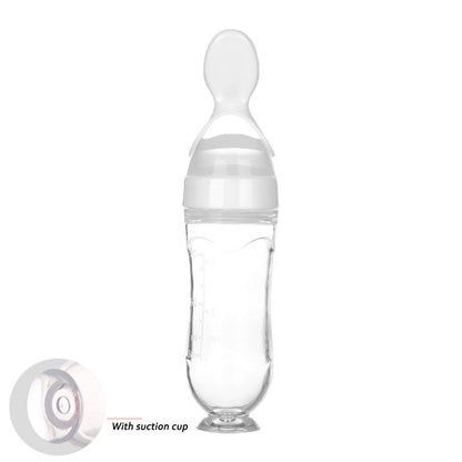 Genius Baby Feeding Bottle-Spoon – Mess-Free & Super Safe for Tiny Tots!"