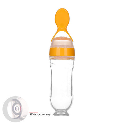 Genius Baby Feeding Bottle-Spoon – Mess-Free & Super Safe for Tiny Tots!"