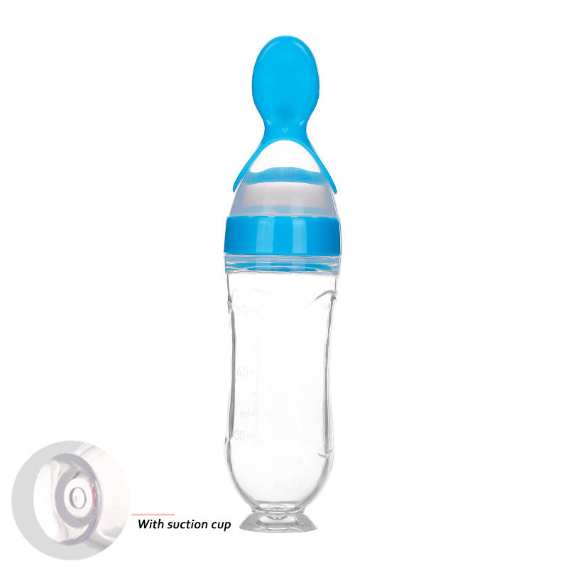 Genius Baby Feeding Bottle-Spoon – Mess-Free & Super Safe for Tiny Tots!"
