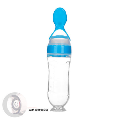 Genius Baby Feeding Bottle-Spoon – Mess-Free & Super Safe for Tiny Tots!"