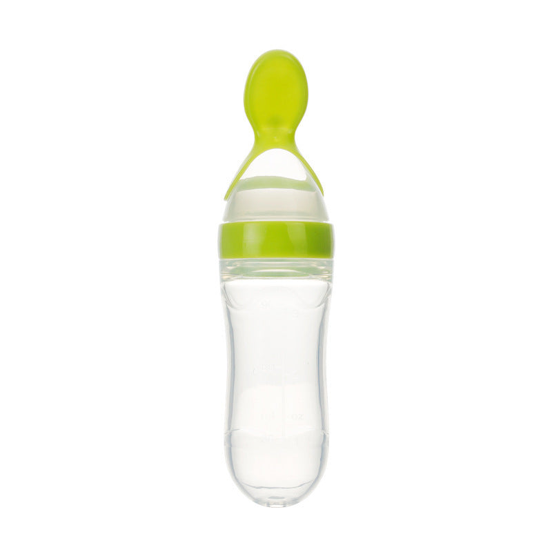 Genius Baby Feeding Bottle-Spoon – Mess-Free & Super Safe for Tiny Tots!"