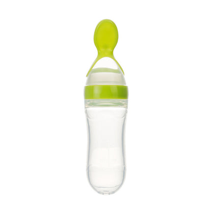 Genius Baby Feeding Bottle-Spoon – Mess-Free & Super Safe for Tiny Tots!"