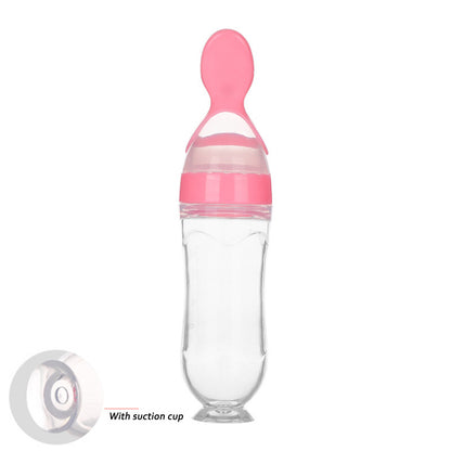 Genius Baby Feeding Bottle-Spoon – Mess-Free & Super Safe for Tiny Tots!"