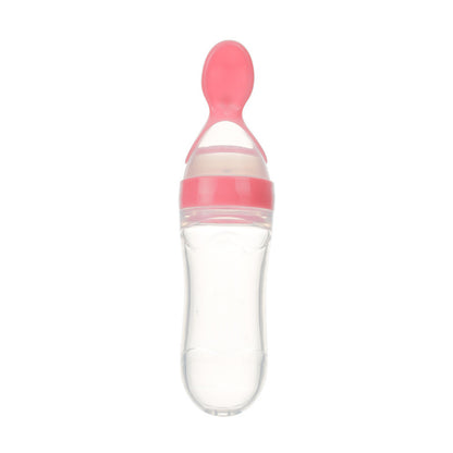 Genius Baby Feeding Bottle-Spoon – Mess-Free & Super Safe for Tiny Tots!"