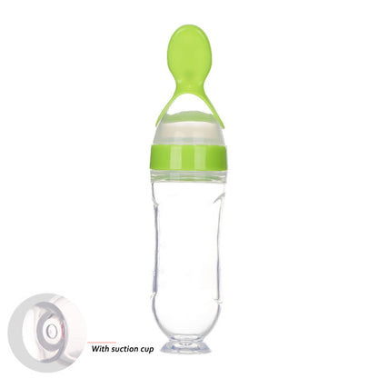 Genius Baby Feeding Bottle-Spoon – Mess-Free & Super Safe for Tiny Tots!"